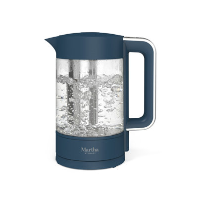 Bouilloire électrique avec infuseur à thé 7 tasses Martha Stewart, indigo
