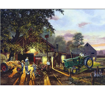 «New Tractor for Show» par Dave Barnhouse, reproduction d'art