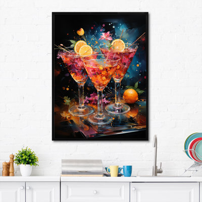 Louvene Cocktail Cocktail Confetti II - Art mural de cocktails