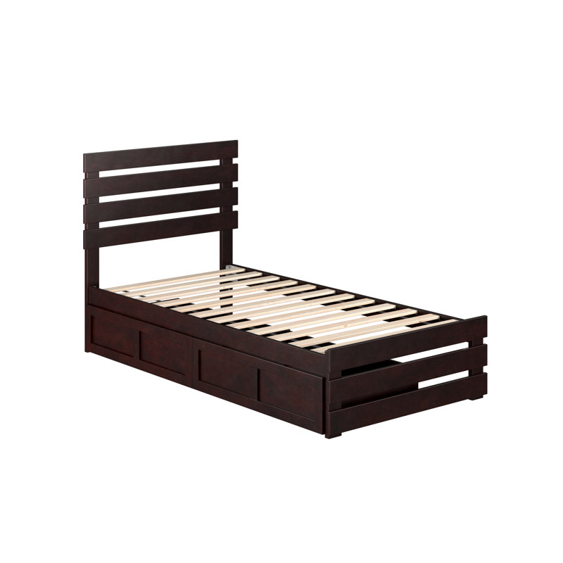 Aaliyah-Skye Solid Wood Slat Storage Bed, Twin