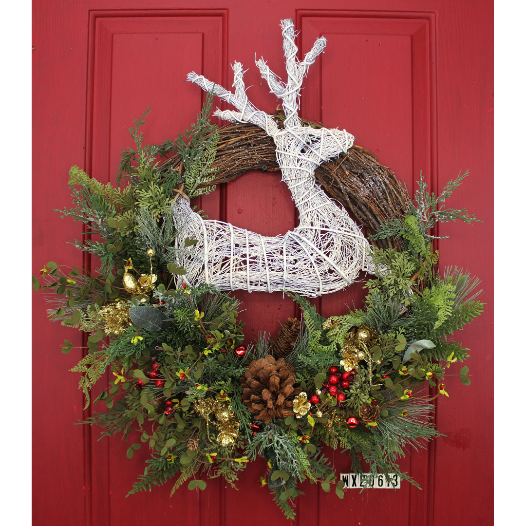Handcrafted Faux Mixed Assortment Foam 24'' Wreath The Holiday Aisle®