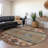 Claritha Orange Washable Indoor-Outdoor Rug - LOOMLAN-546153385