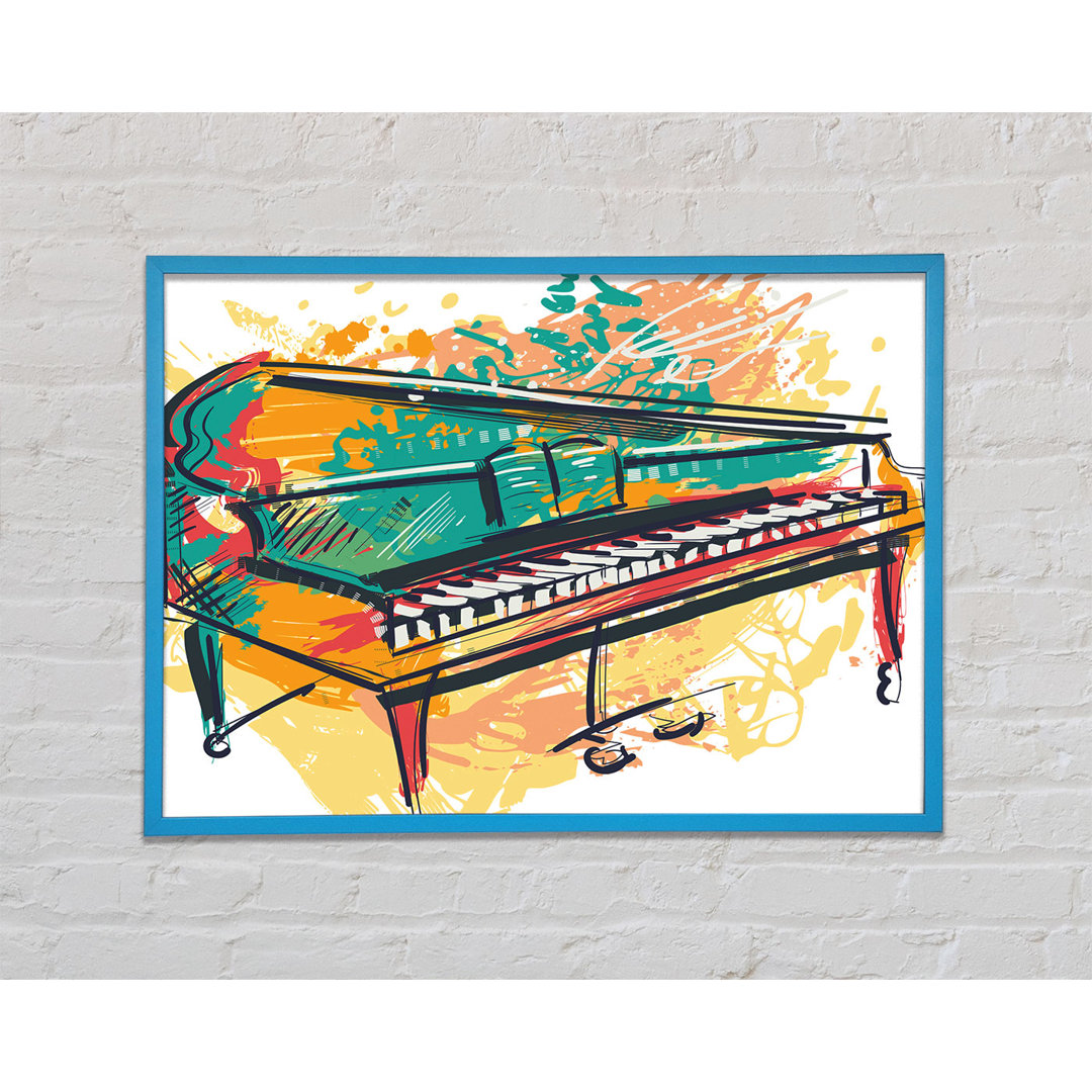 Grand Piano In Colour - Einzelner Bilderrahmen Kunstdrucke