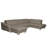 Natron Leather Corner U-form Sofa with Sleeping Function and Storage -586486441-586486453