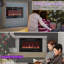 Auzenne 30'' W Matte Black Electric Fireplace