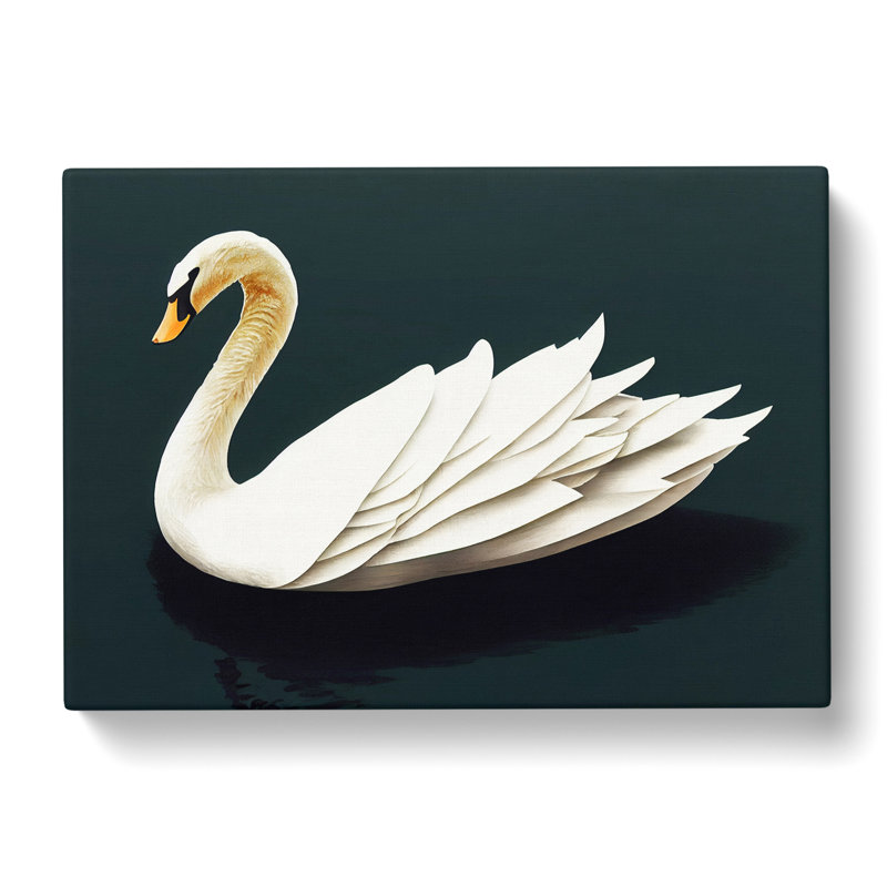 Inspirational Swan - Wrapped Canvas Print, 50cm H x 76cm W x 3cm D