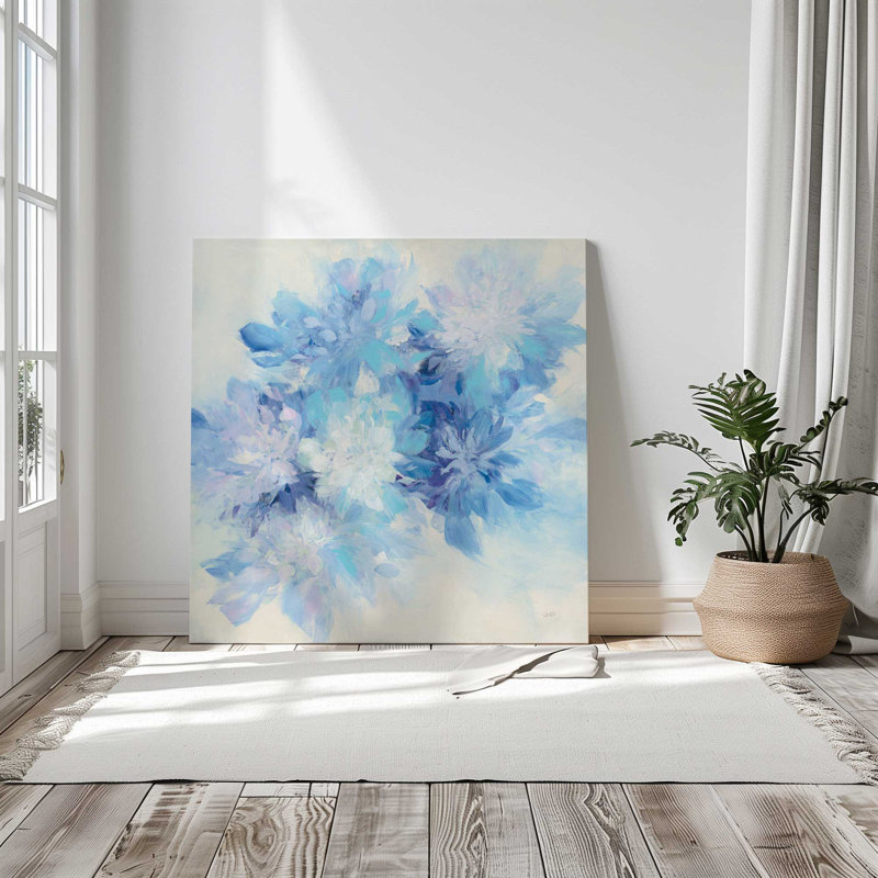 «Snowfall in Bloom», reproduction sur toile dans un cadre poli, Toile tendue, H 12 po x l 12 po x P 1,25 po