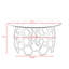 Mattea Clear Glass Round Top Coffee Table with Metal Frame-1436471078