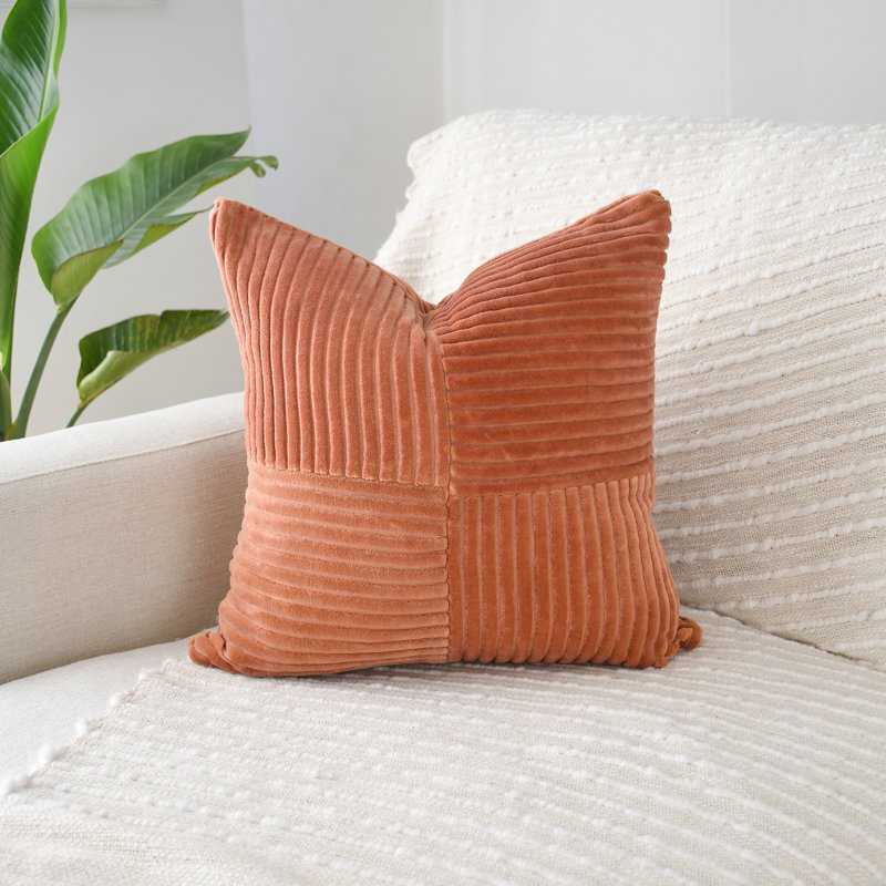 Soft Corduroy Pillow Cover, Peach