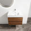 Meuble-lavabo mural 30 po avec lavabo en résine, 2 tiroirs à fermeture en douceur, ensemble KD-612513070-612513106