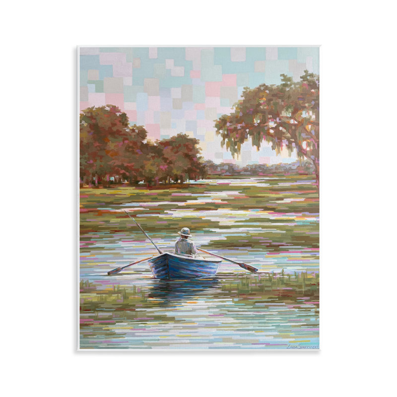 Plaque murale «Quiet Time on the River», design par Linda Sperruche