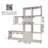 Modern Bookshelf, White & Anthracite, 47.2 x 7.7 x 42.9 inches | 100% Melamine Coated Particle Board, Thickness: 0.7 inches | Stylish Storage Solution for Home or Office, Durable & Elegant Design