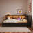 Wood Daybed With Storage Shelves, Usb Ports, Led And 2 Drawers-1055073414
