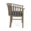 Chaises de salle à manger d'extérieur en bois avec coussins, ensemble de 2-1307834019