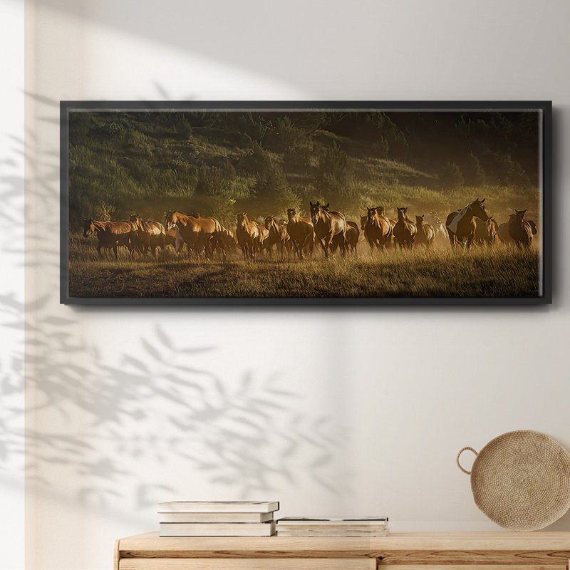 Wild and Free III- Framed Canvas, 8" H x 20" W