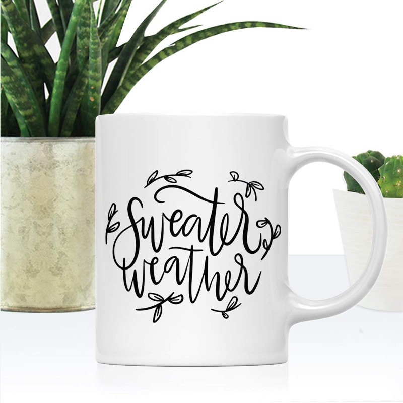 Grande tasse à café, feuilles de sueur Martha