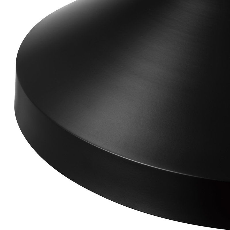 Ladarrell Matte Black 15'' W 1 - Bulb Outdoor Semi Flush Mount