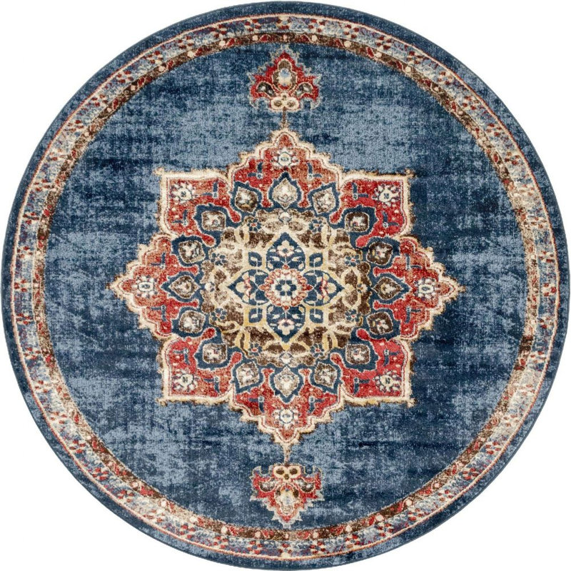 Ulla Oriental Indoor Rug, Round 7'