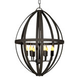 Jessica's 4 - Light Geometric Chandelier with Wrought Iron Accents