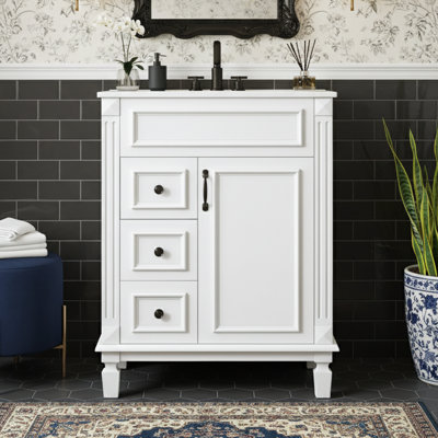Ensemble de meuble-lavabo simple 24 po avec plateau en céramique et fermeture en douceur Nom français