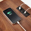 Table de chevet avec station de charge et tiroir, table d'appoint avec tablette ouverte