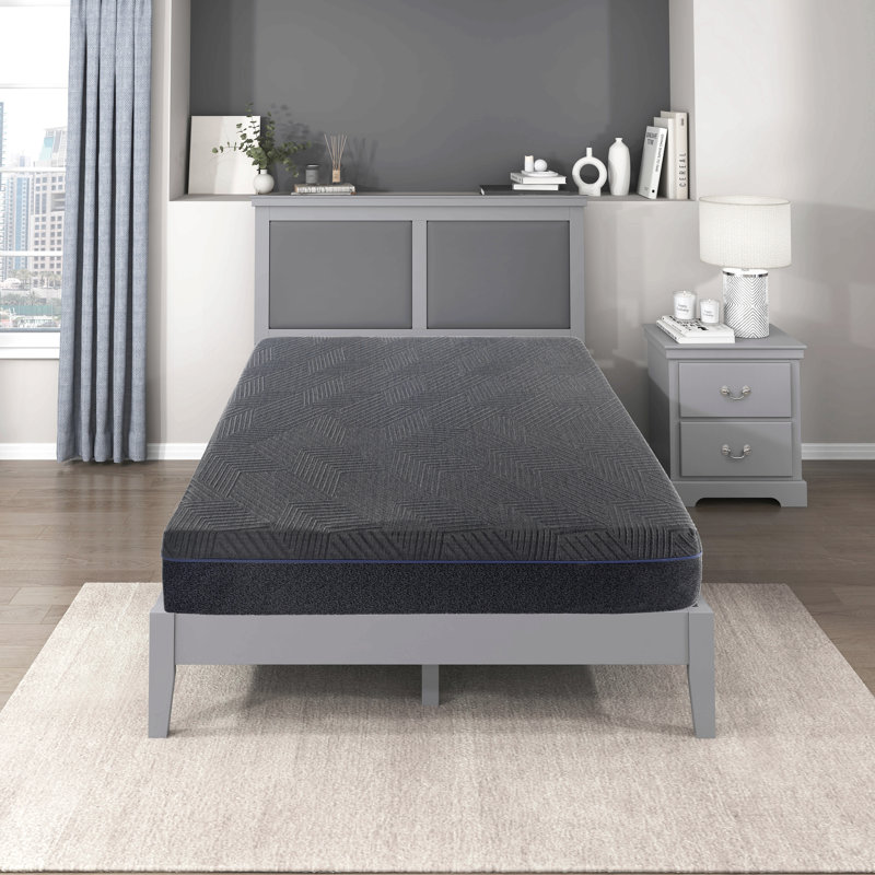 Green Tea Gel-Infused Memory Foam Mattress, Gray, Mattress In A Box, Full 