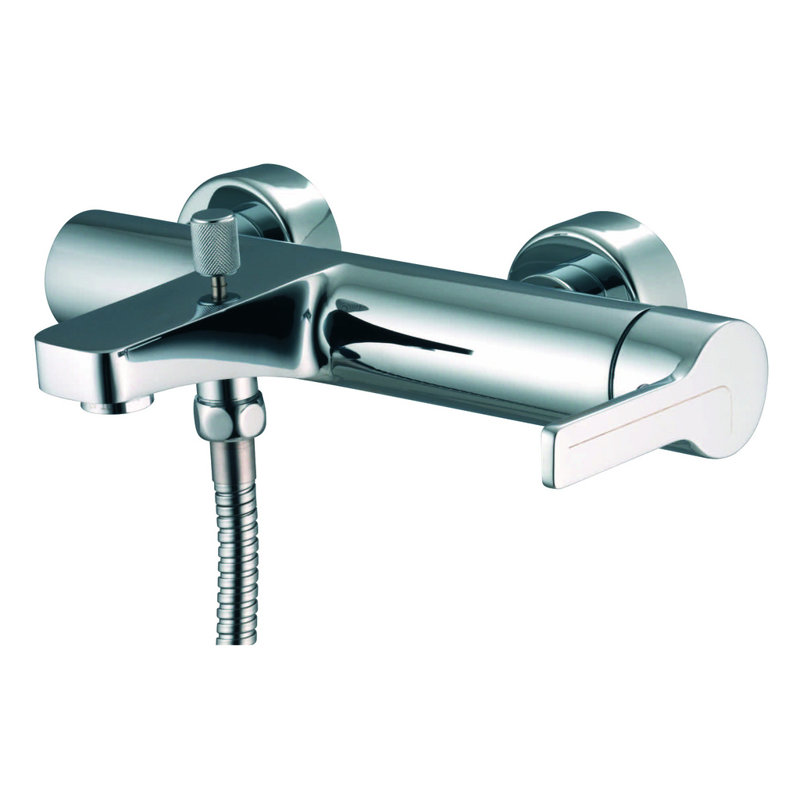 Garniture de douchette de baignoire murale avec inverseur Matrix, Chrome