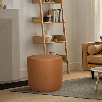 Repose-pieds rond en similicuir 19 pièces Studio Living