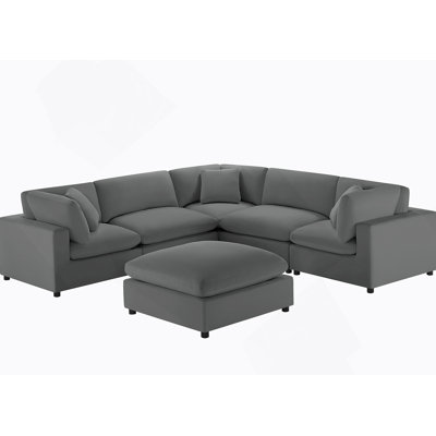 Modular 6-Piece Sectional - Charcoal