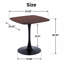 Table bistro Tulipe de style moderne du milieu du siècle, aux bords arrondis et lisses, avec piètement en métal-57920075