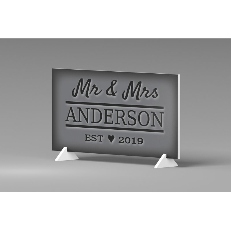 Signe de mariage personnalisé pour un couple établi