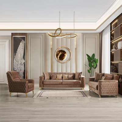 Sombir 3 - Piece Living Room Set by Everly Quinn