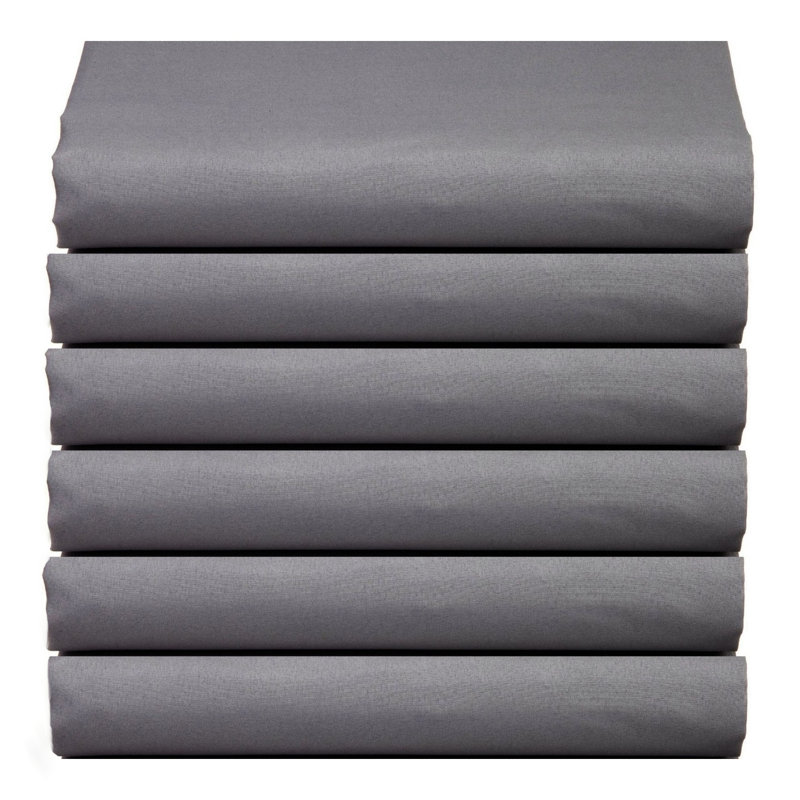 Microfiber Fitted Sheet, Gray, California King Fitted Sheet
