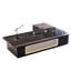 Bureau de direction 108,66 po en ébène de luxe moderne avec cabinet d'appoint-1475215905