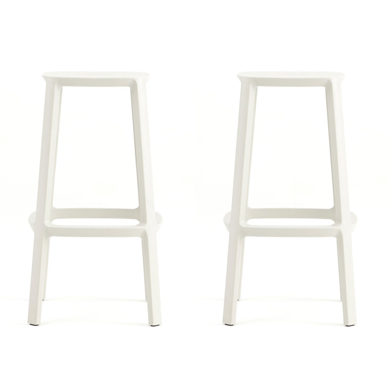 Tabouret de bar et de comptoir Cadrea, Tabouret de comptoir (siège d'une hauteur de 25,5, Brun clair