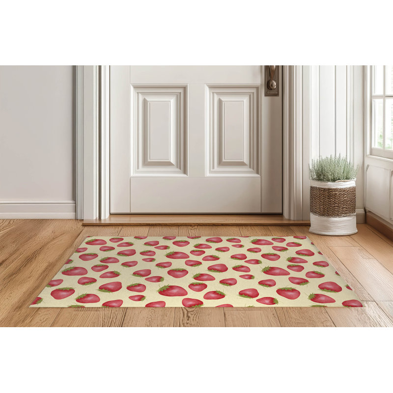 Fraises d'été, Jaune, L 48 po x L 72 po