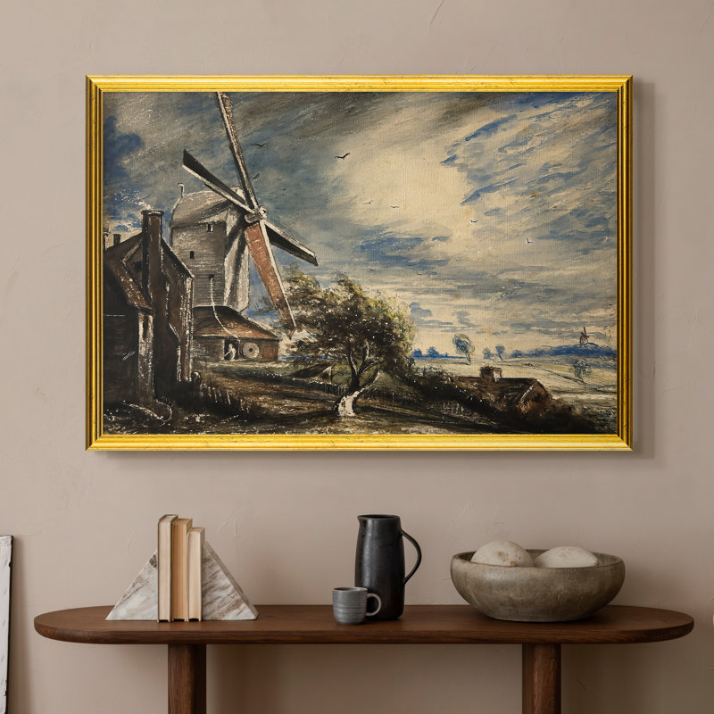 Un moulin près de Colchester, v. 1833 - John Constable - Toile encadrée sur mesure, 16 po x 22 po, Toile avec cadre