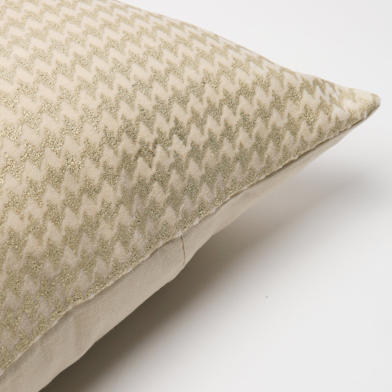  Housse de coussin Houndstooth, Crème, crème