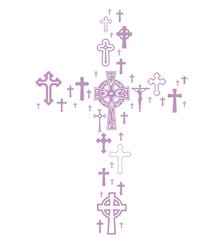 Décalcomanie murale cross collection, Lilas, H 24 po x l 16 po x P 0,01 po
