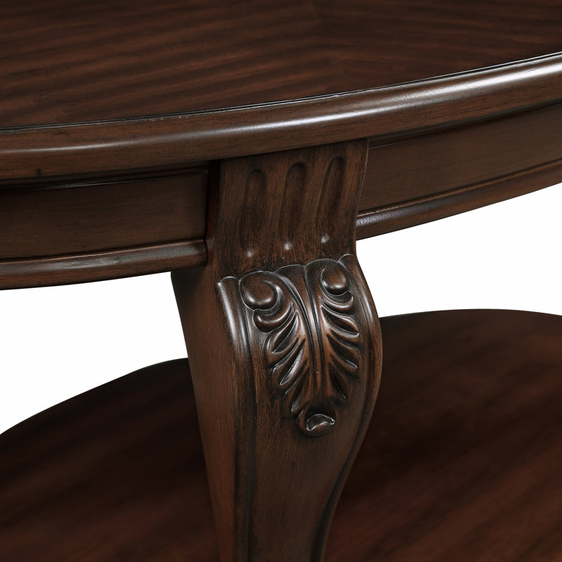 Table basse ovale en bois, Cerisier