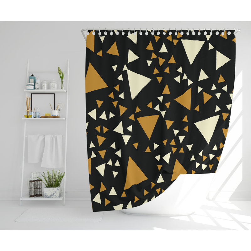 Whiteley Polyester Shower Curtain, 168cm H x 168cm W