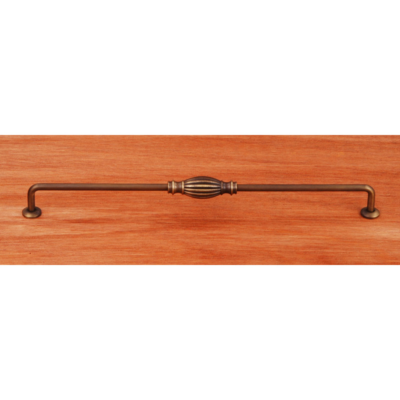 12 Centre to Centre Bar Pull with Lined Centre Drum CP Series, Antique English
