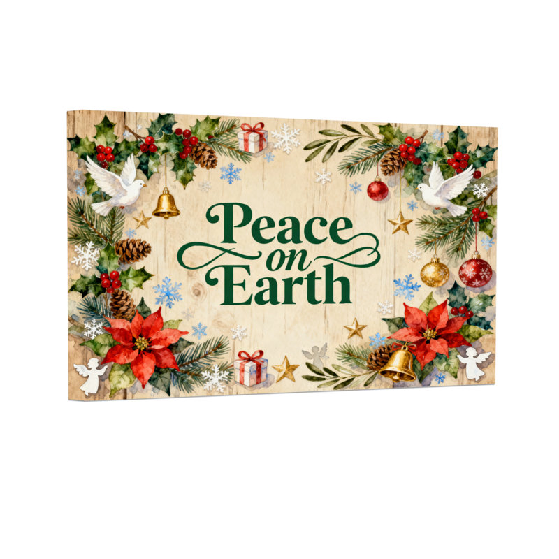 Christmas Peace On Earth Christmas Decorative Pattern