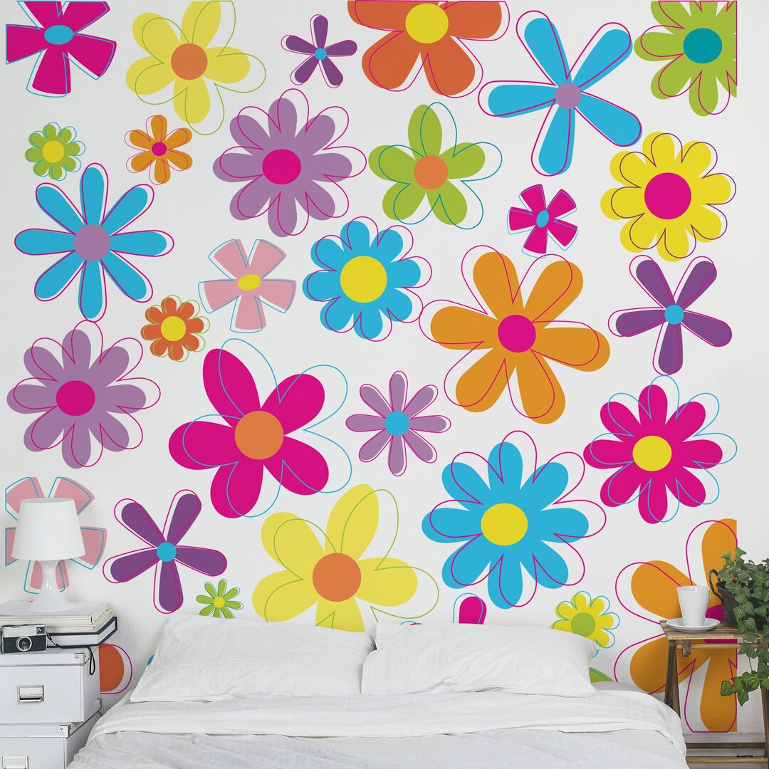 Tapete Retro Blumen 3.36m x 336cm