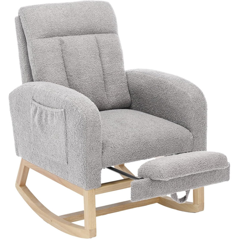 Upholstered Lounge Chair, Grey