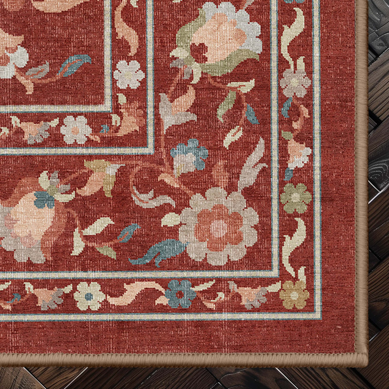 Tapis rouge Bungalow Bungalow Aylena Hereke, Rectangle 5 pi 3 po x 7 pi 3 po