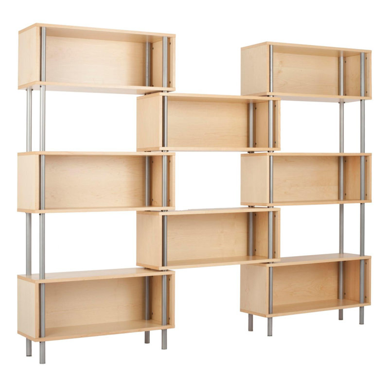Chicago Bookcase, Steel/Maple