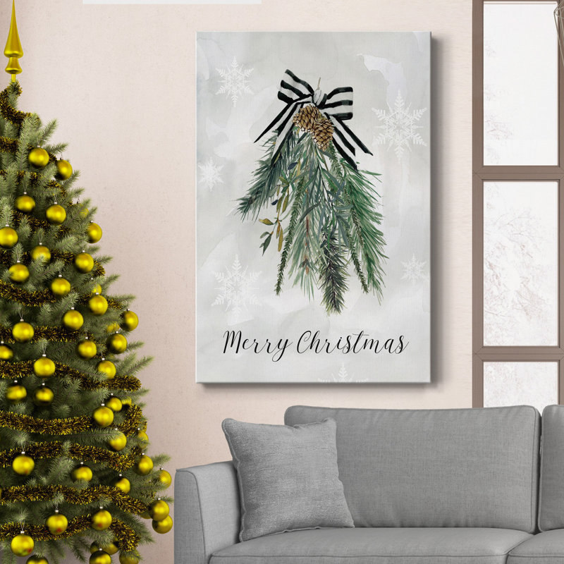Sprig Of Christmas Time - impression sur toile tendue, H 12 po x l 8 po x P 1 po