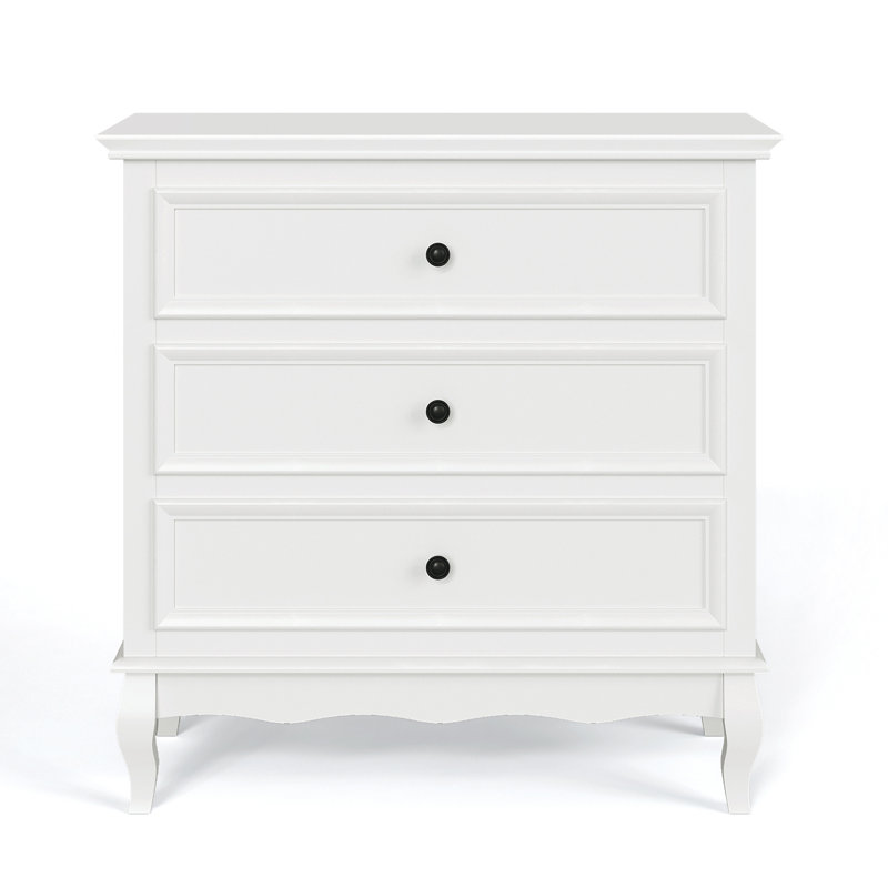 Blane 3 Drawer 80cm W Chest, White