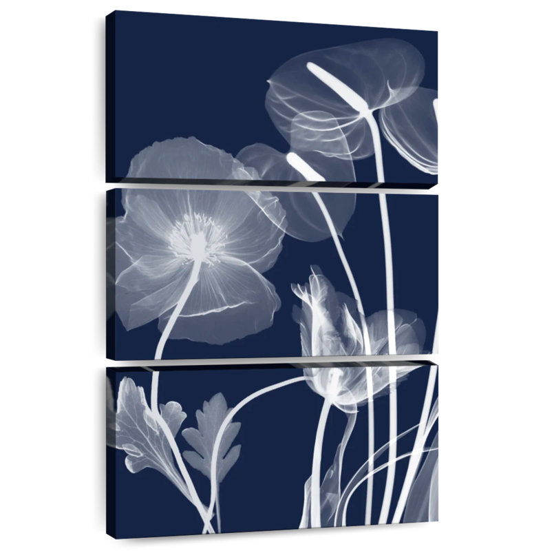 Harnek Navy Flora, 50" H x 32" W